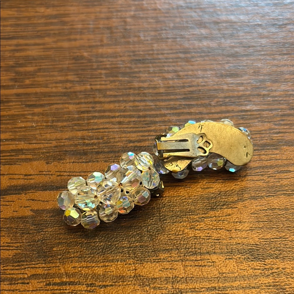 Vintage Crystal Clip-On Earrings